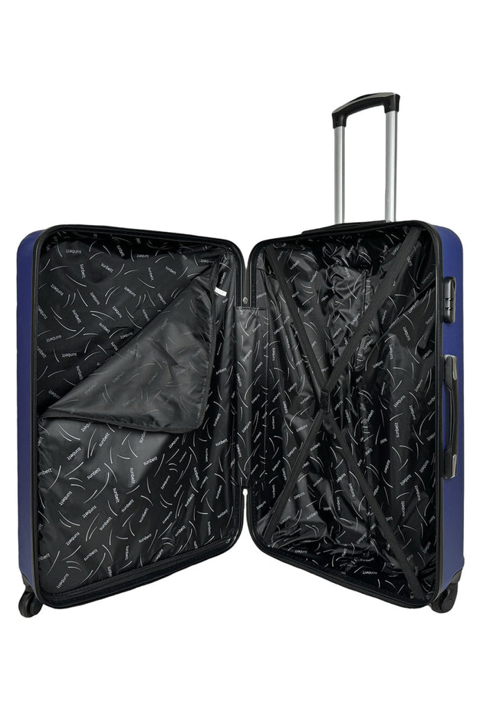 Set of 3 reinforced ABS suitcases cabin luggage travel bags lightweight 4 wheels image 4