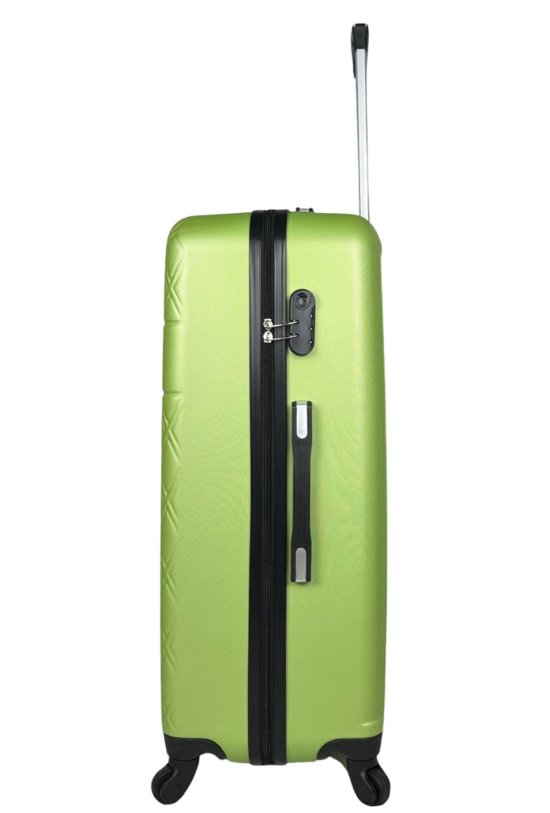 Set of 3 reinforced ABS suitcases cabin luggage travel bags lightweight 4 wheels image 12
