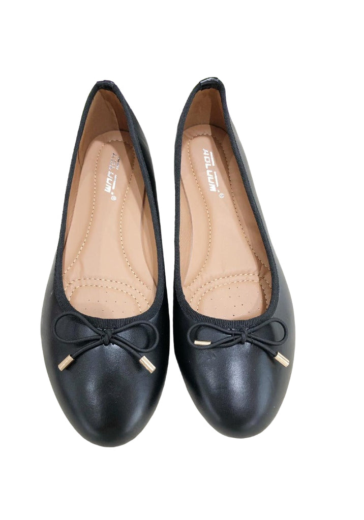 Ladies Flat Ballet Ballerina Pumps Plain Woman’s Work School Dolly Shoes image 1