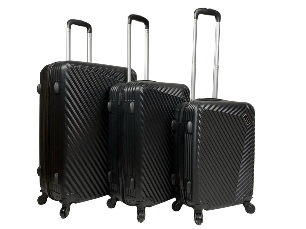 4 Wheels Luggage Travel Trolley Set Of 3 ABS Holiday Bags Lightweight Suitcase image 3