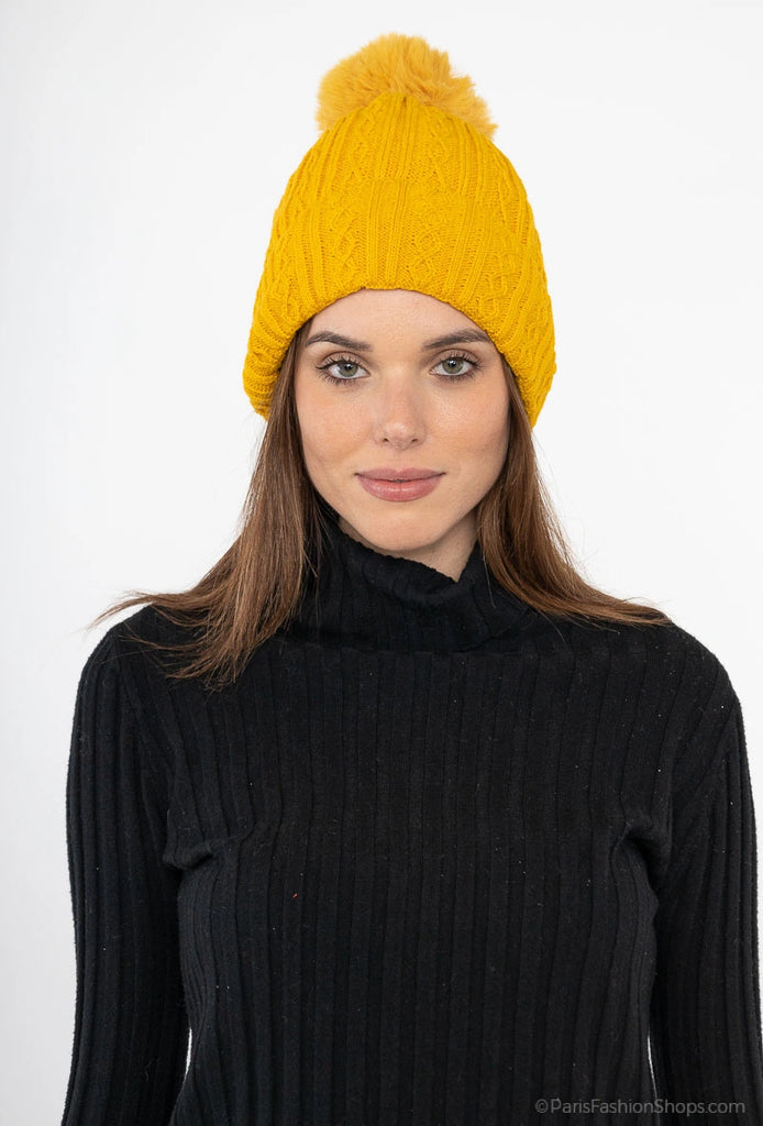 Mustard Beanie Winter Hat image 0