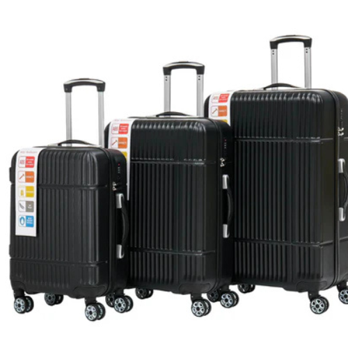 Suitcase Set Travel Luggage Trolley 4 Wheel Lightweight Hard Shell ABS Case Set