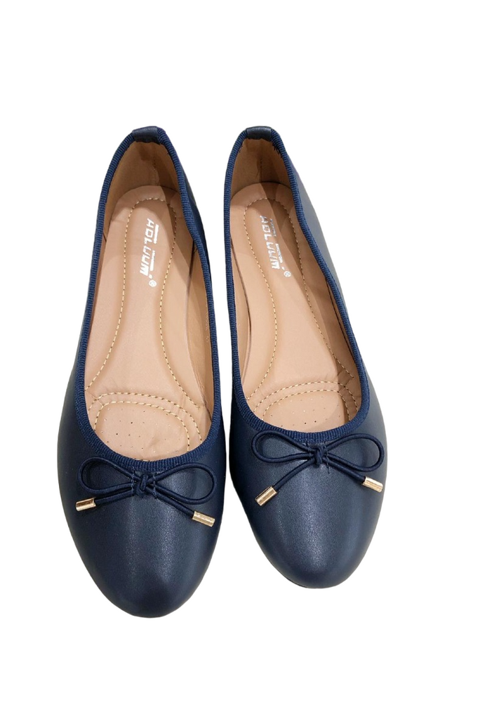 Ladies Flat Ballet Ballerina Pumps Plain Woman’s Work School Dolly Shoes image 9