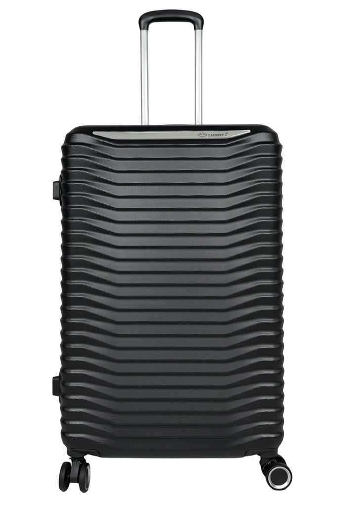 3-Piece Hard Shell Luggage Set Lightweight Suitcases Spinner Wheel Black Bags image 4