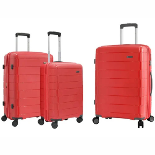 set of 3 suitcases travel bag set Red
