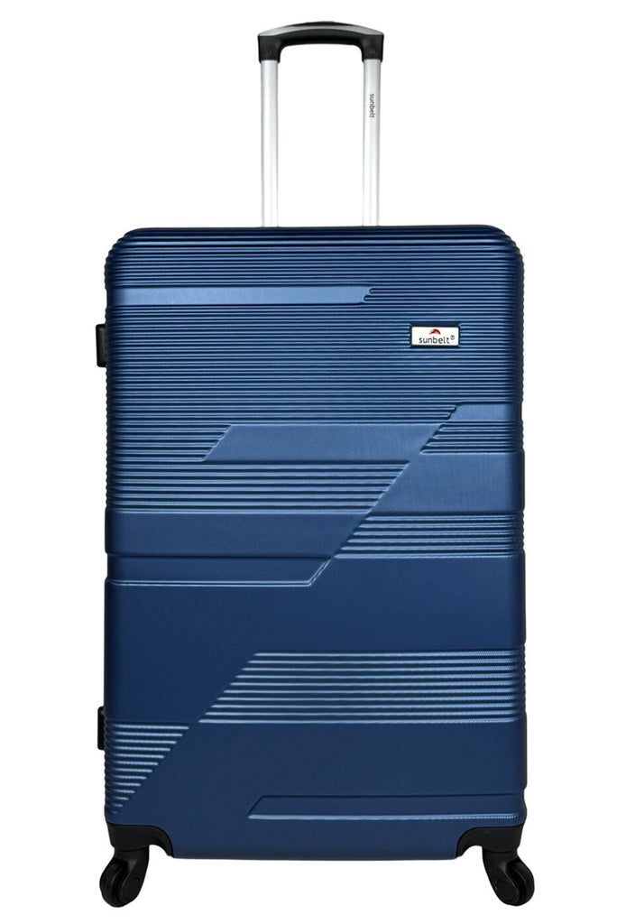 Set of 3 ABS Suitcases Hard Shell Luggage Spinner Wheels Blue ABS Travel Bags image 1