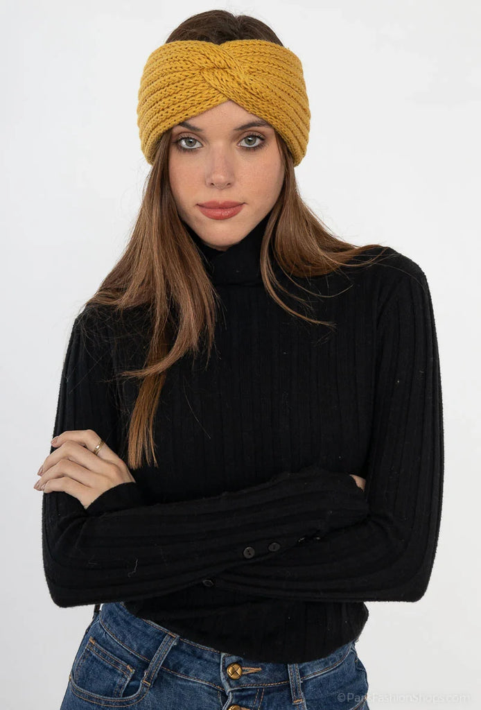 Headband Mustard Warm Winter Band image 0