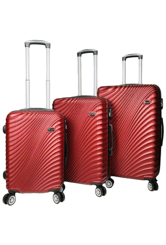 3 Suitcases ABS Set Lightweight Travel Bag Multi Pockets Luggage 4 Wheels image 0