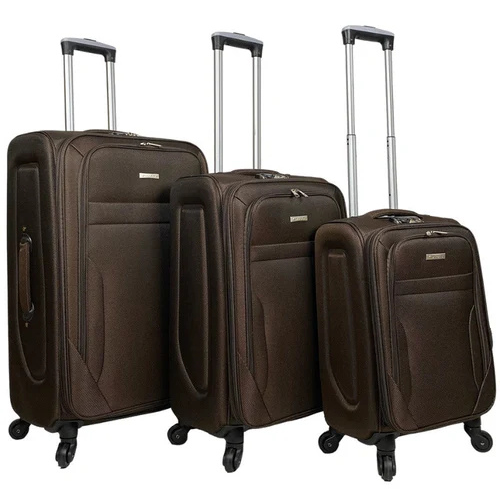 ABS 4 Wheel Suitcase Set Holiday Bag Travel Trolley Set of 3 Lightweight Luggage