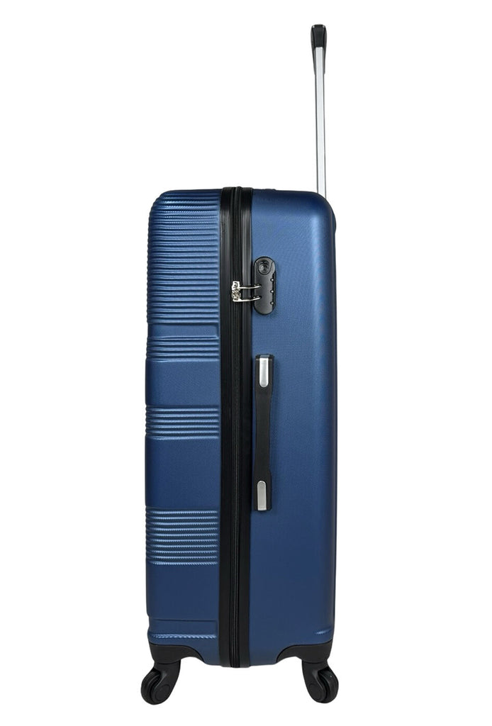 Set of 3 ABS Suitcases Hard Shell Luggage Spinner Wheels Blue ABS Travel Bags image 3