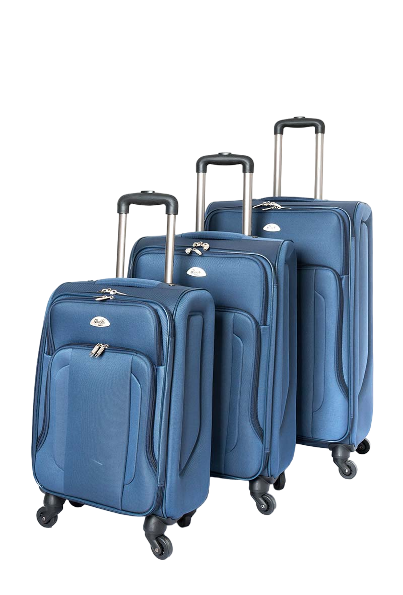 3x Travel Bags Lightweight Suitcases 4 Wheel Trolley Bags Multi Pockets Bags Set image 2