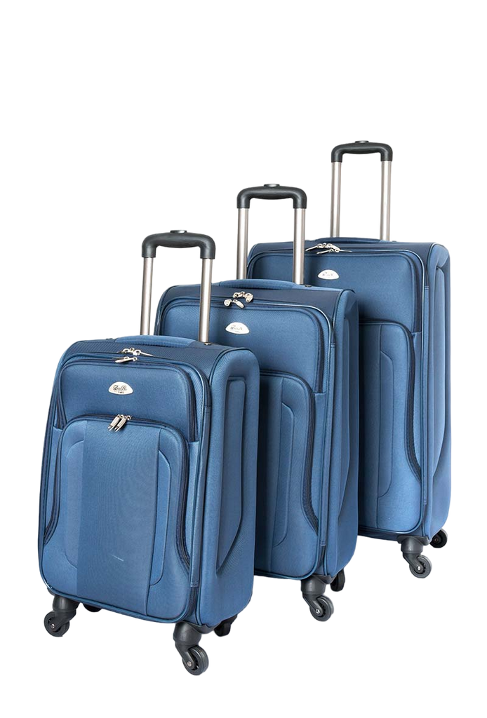 3x Travel Bags Lightweight Suitcases 4 Wheel Trolley Bags Multi Pockets Bags Set image 2