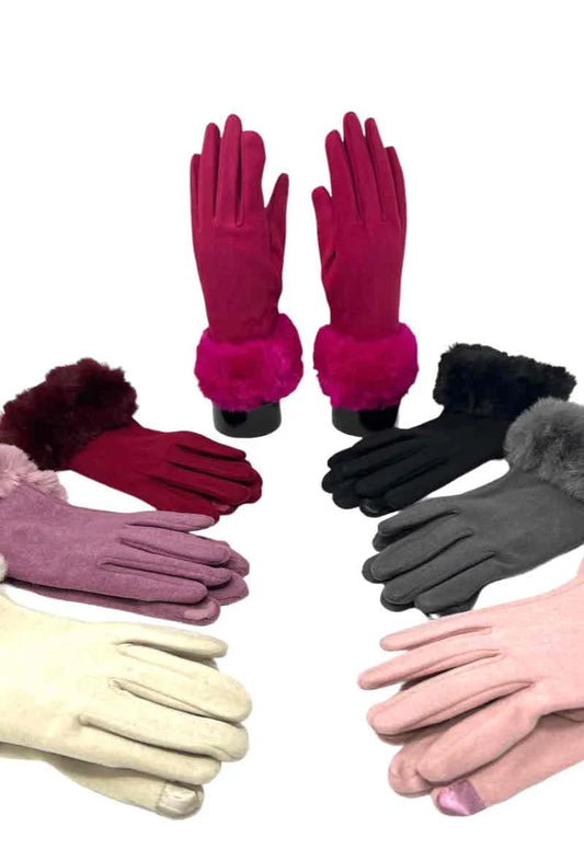 Women touch gloves Fur Lining Extra Warm image 0