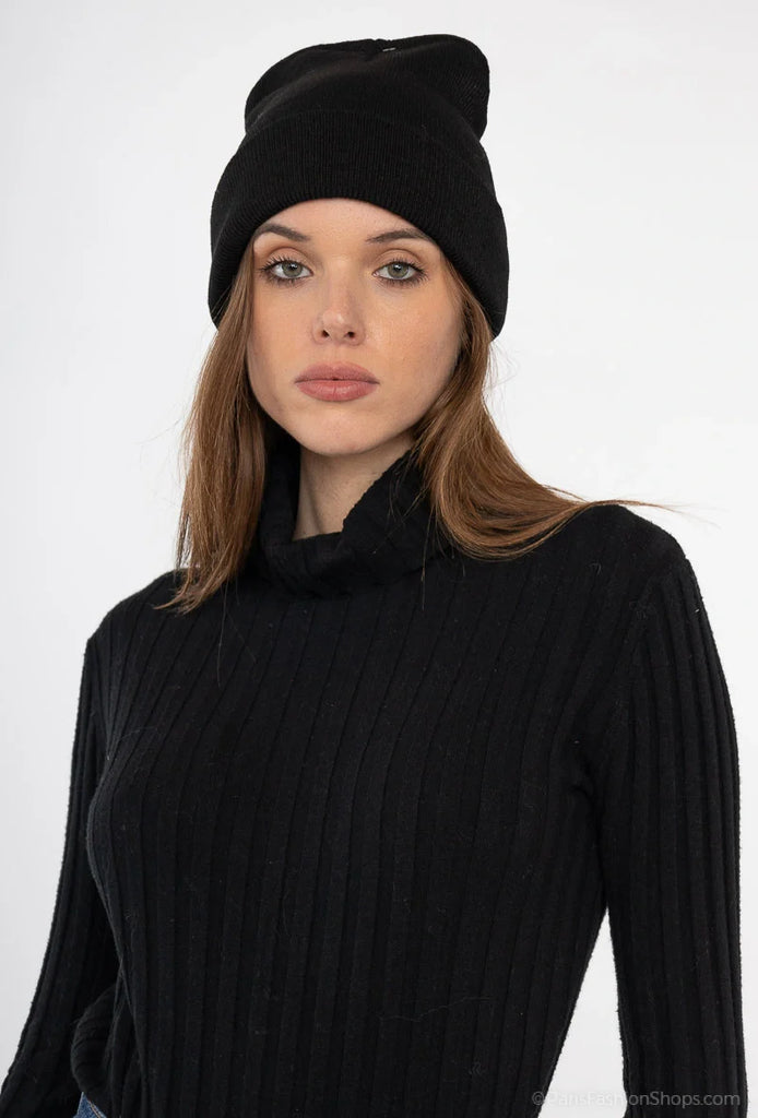 Winter Hat Black Beanie image 0