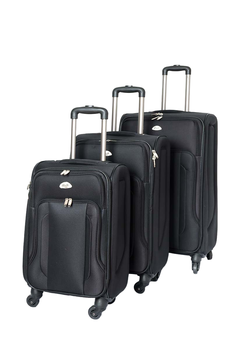 3x Travel Bags Lightweight Suitcases 4 Wheel Trolley Bags Multi Pockets Bags Set image 3
