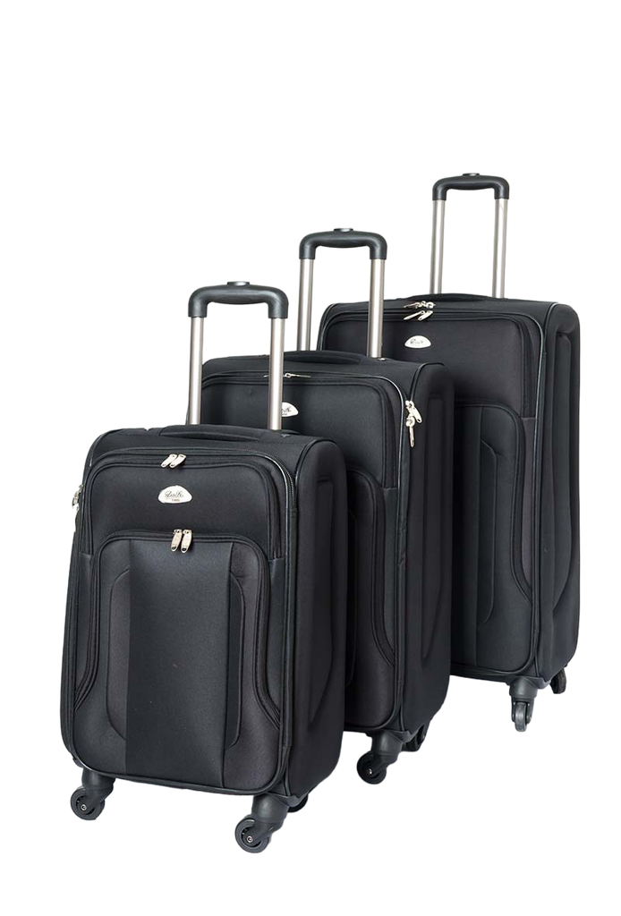 3x Travel Bags Lightweight Suitcases 4 Wheel Trolley Bags Multi Pockets Bags Set image 3