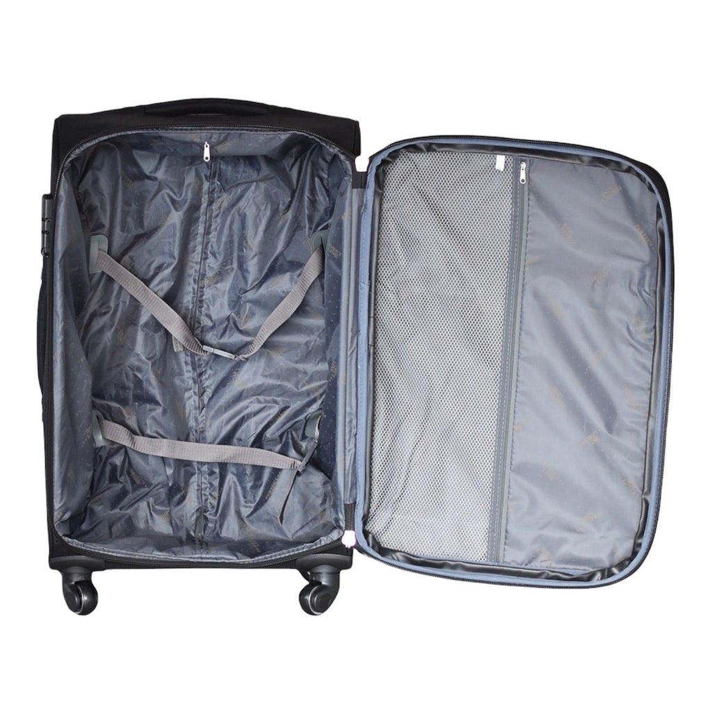 Set Of 3 Luggage Nylon Lightweight 4 Wheel Spinner Trolley Travel Bag Suitcase image 2