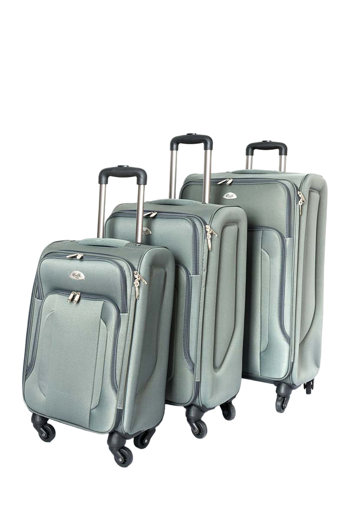 3x Travel Bags Lightweight Suitcases 4 Wheel Trolley Bags Multi Pockets Bags Set image 1