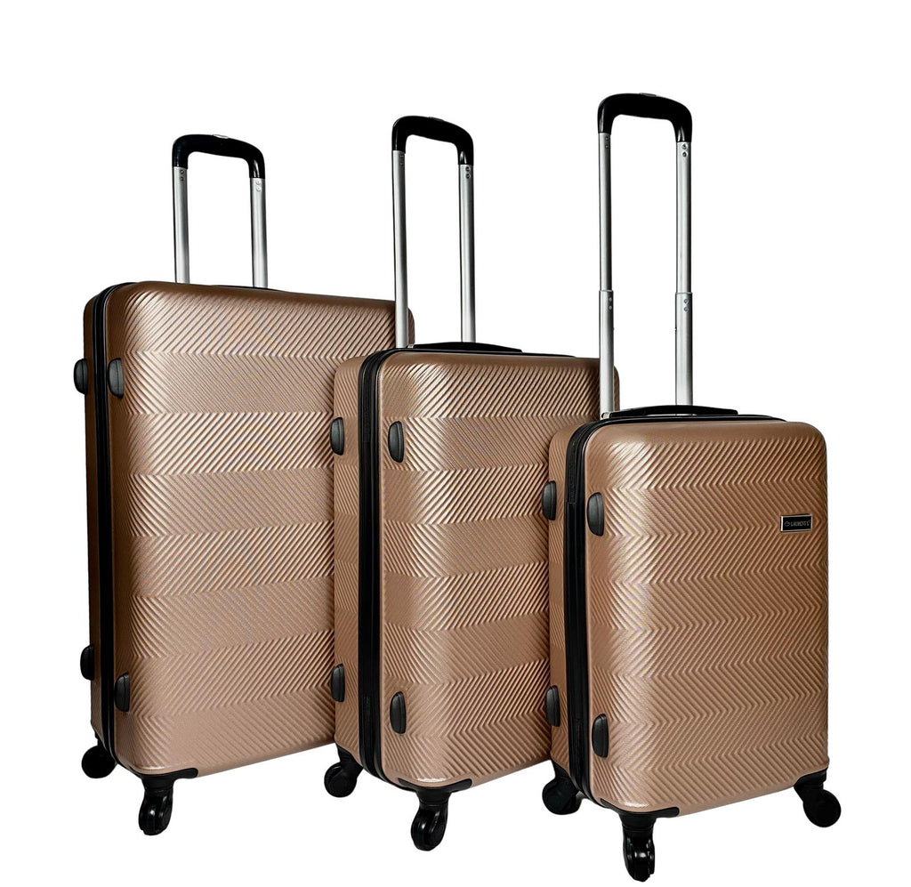 Set Of 3 ABS Lightweight 4 Wheels Luggage Travel Holiday Suitcase Bags image 3