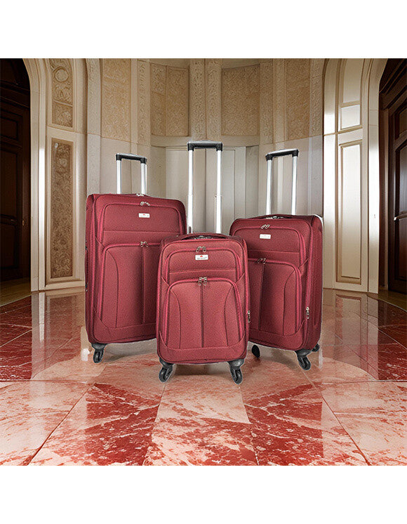 Premium 3-Piece Luggage Set Fabric Durable Stylish Spacious Travel Suitcases image 8