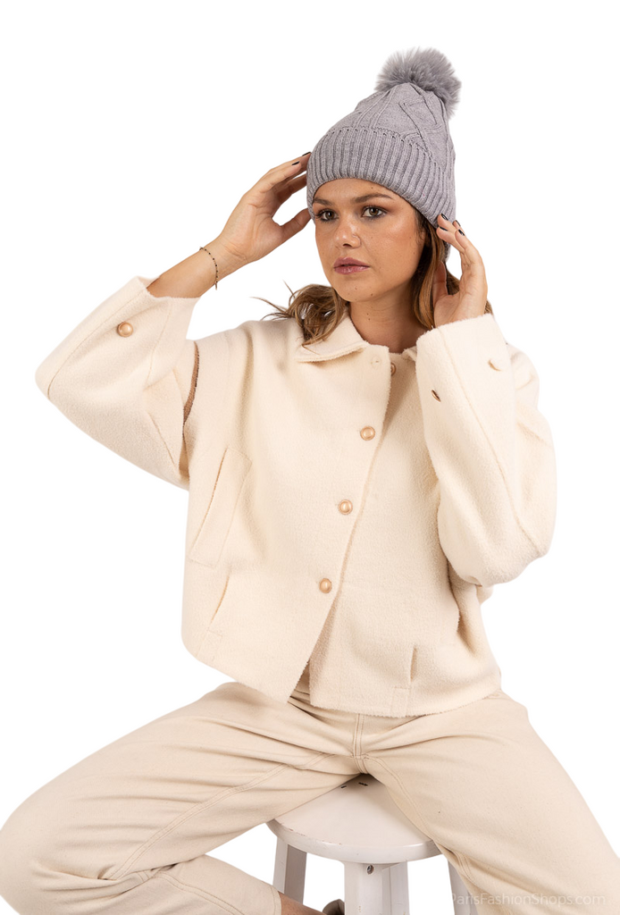 LADIES WOMENS WINTER KNITTED BEANIE SKI HAT THERMAL FAUX FUR BOBBLE POM POM image 2