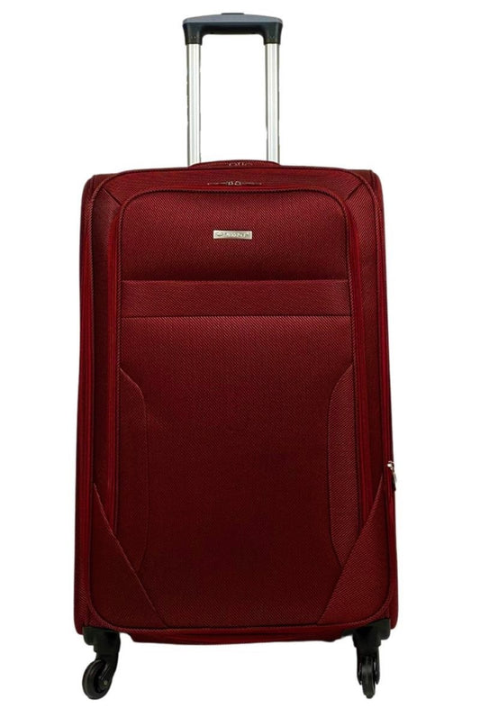 Set Of 4 Luggage Nylon Lightweight 4 Wheel Spinner Trolley Travel Bags image 1