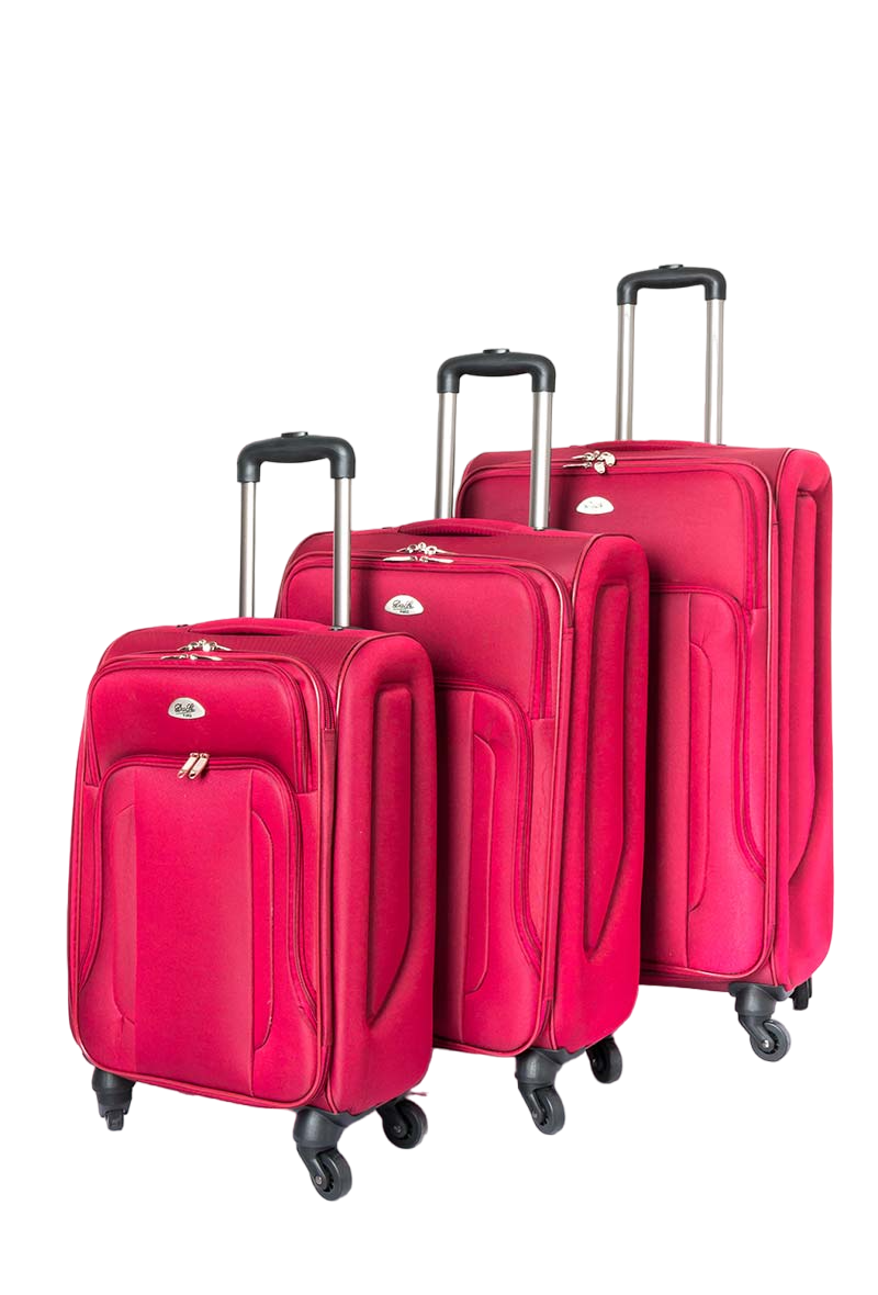 3x Travel Bags Lightweight Suitcases 4 Wheel Trolley Bags Multi Pockets Bags Set image 0