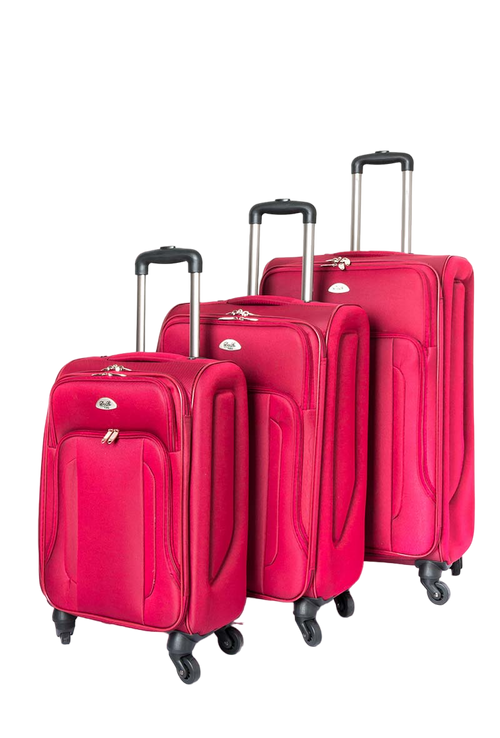 3x Travel Bags Lightweight Suitcases 4 Wheel Trolley Bags Multi Pockets Bags Set image 0