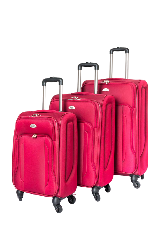 3x Travel Bags Lightweight Suitcases 4 Wheel Trolley Bags Multi Pockets Bags Set image 0