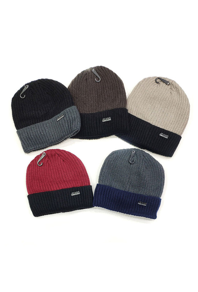 Winter Men Hat Soft Extra Warm Fur Lining Thick Outdoor Classic Beanie image 0