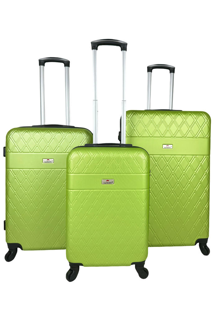 Set of 3 reinforced ABS suitcases cabin luggage travel bags lightweight 4 wheels image 8