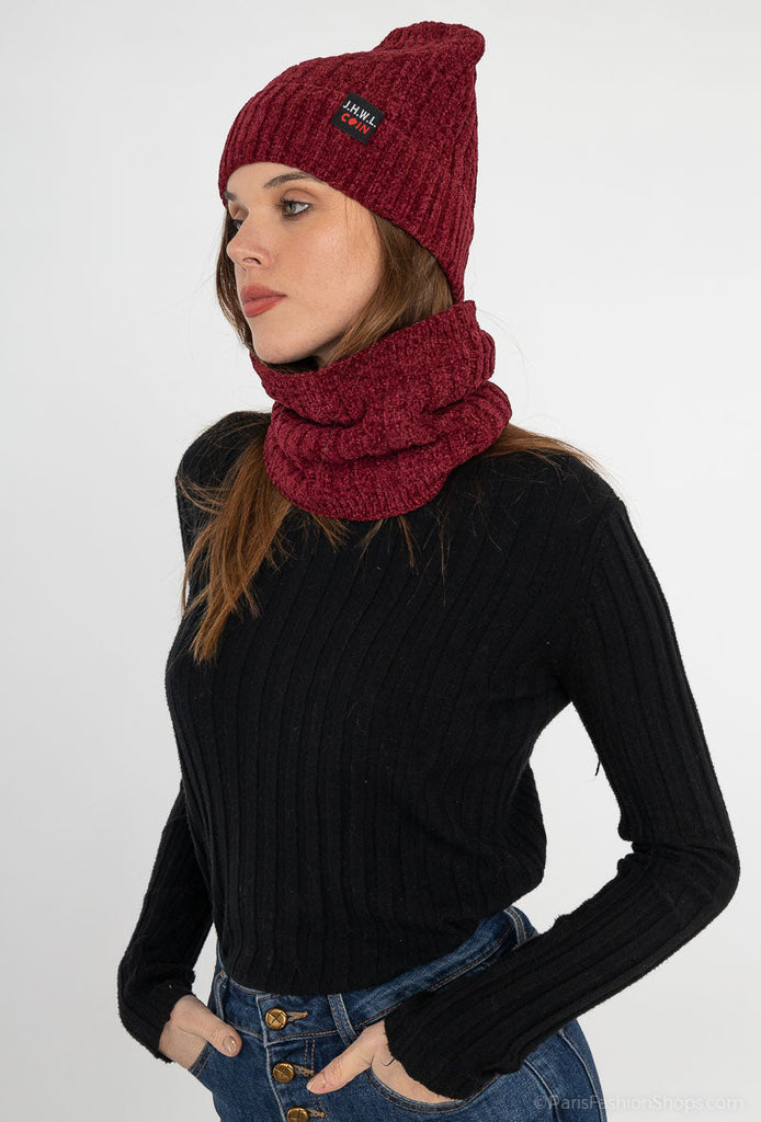 Unisex Beanie & Scarf Set Faux Fur Warm Winter Travel Outdoor Ski Thermal Set image 2