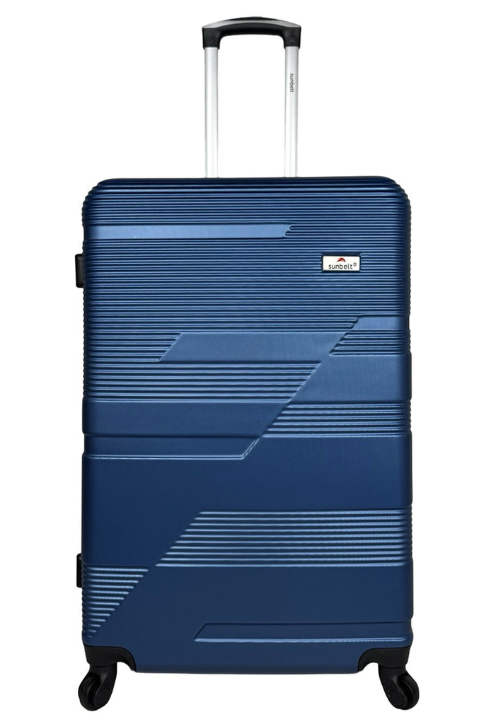 Set of 3 ABS Suitcases Hard Shell Luggage Spinner Wheels Blue ABS Travel Bags image 1