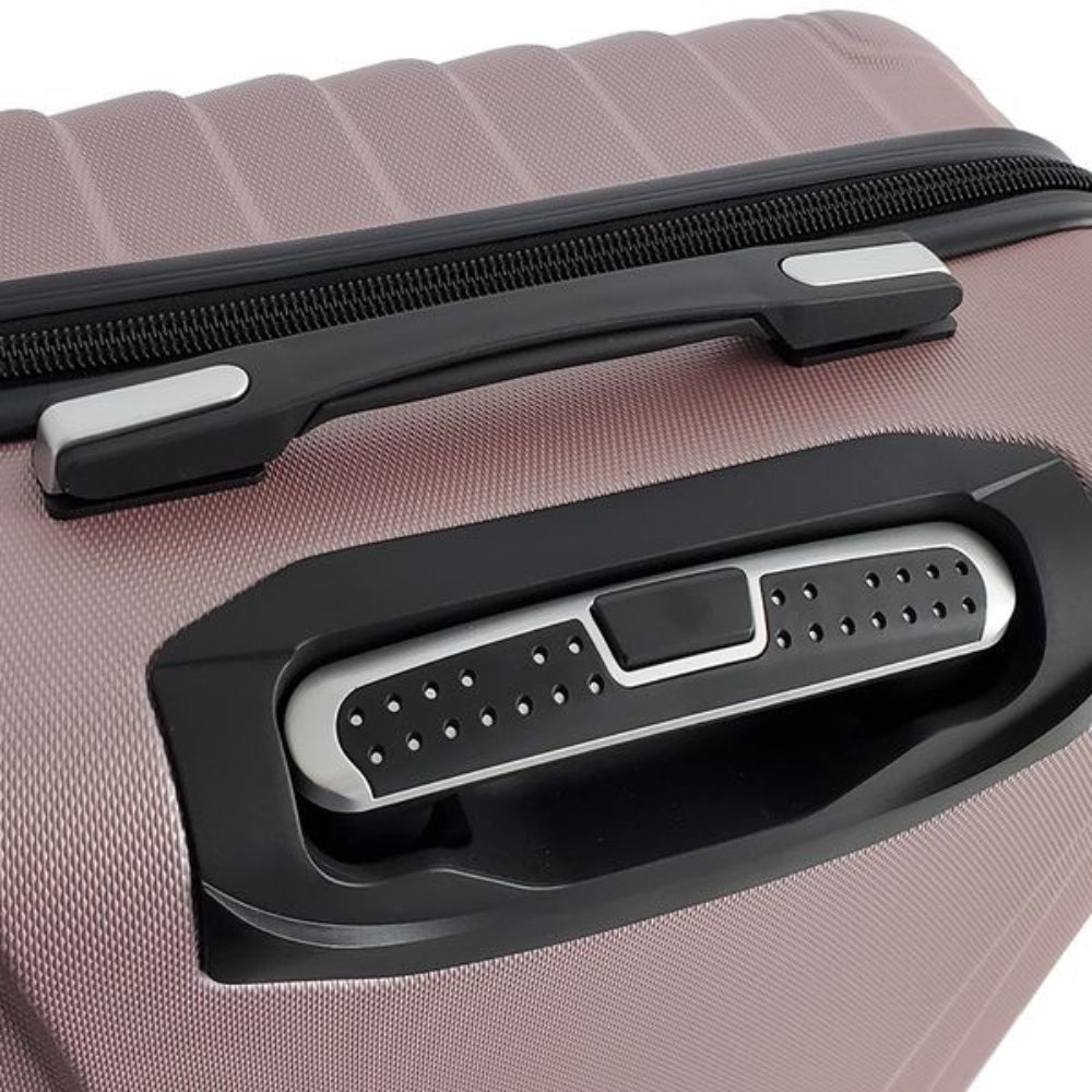 Set Of 3 ABS 4 Wheels Luggage Travel Trolley Holiday Suitcase Rose Gold Bags image 3