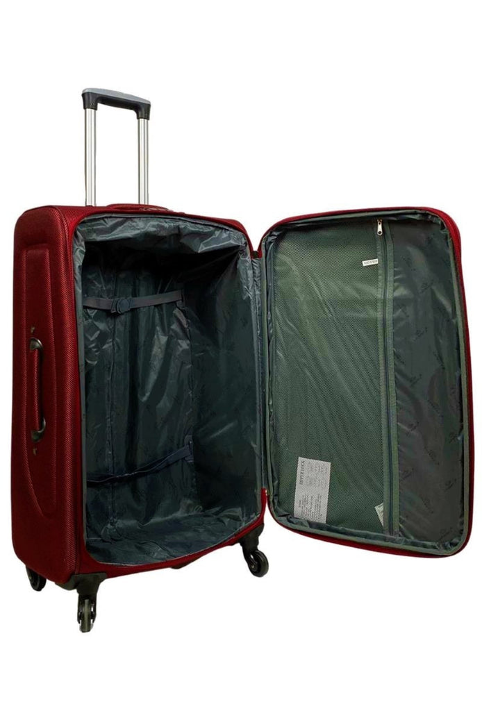 Set Of 4 Luggage Nylon Lightweight 4 Wheel Spinner Trolley Travel Bags image 2