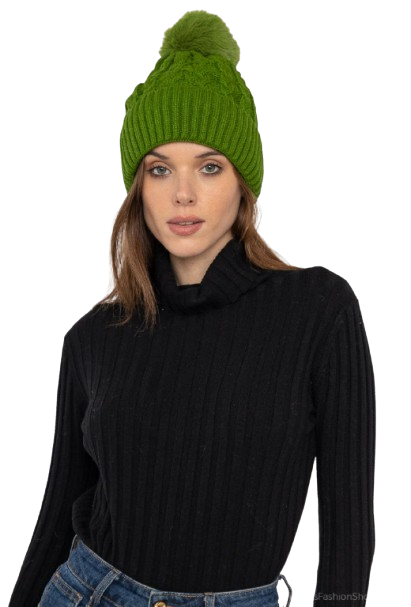 Green Beanie Warm Winter Hat image 0