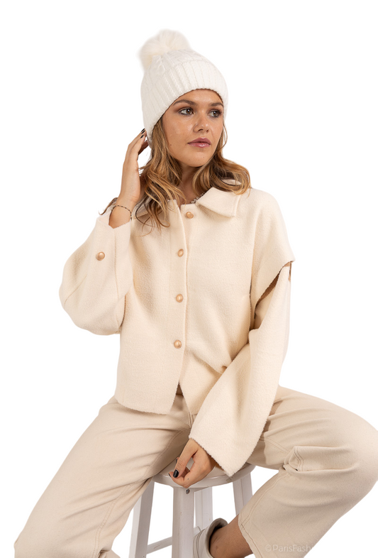 Winter Beanie Bobble Hat Warm Fleece Liner Large Faux Fur Pom Pom Ladies Womens image 0