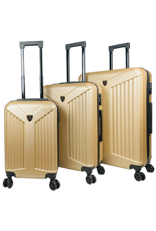 Set of 3 Suitcases Travel Bags Comfortable Lightweight 4 Wheels Multiple Pockets image 0