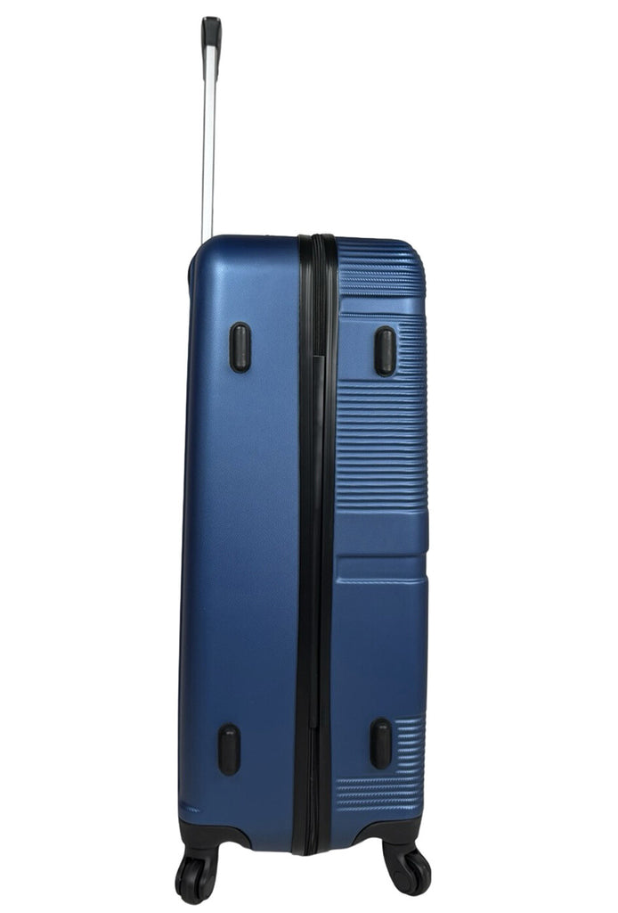 Set of 3 ABS Suitcases Hard Shell Luggage Spinner Wheels Blue ABS Travel Bags image 4