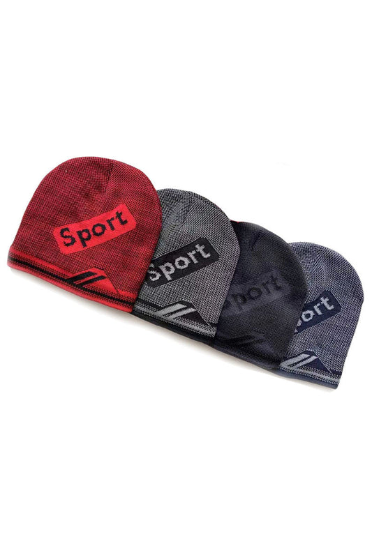 Men's Winter Warm Hat Stylish Windproof Driving Outdoor Sports Pattern Beanie image 0