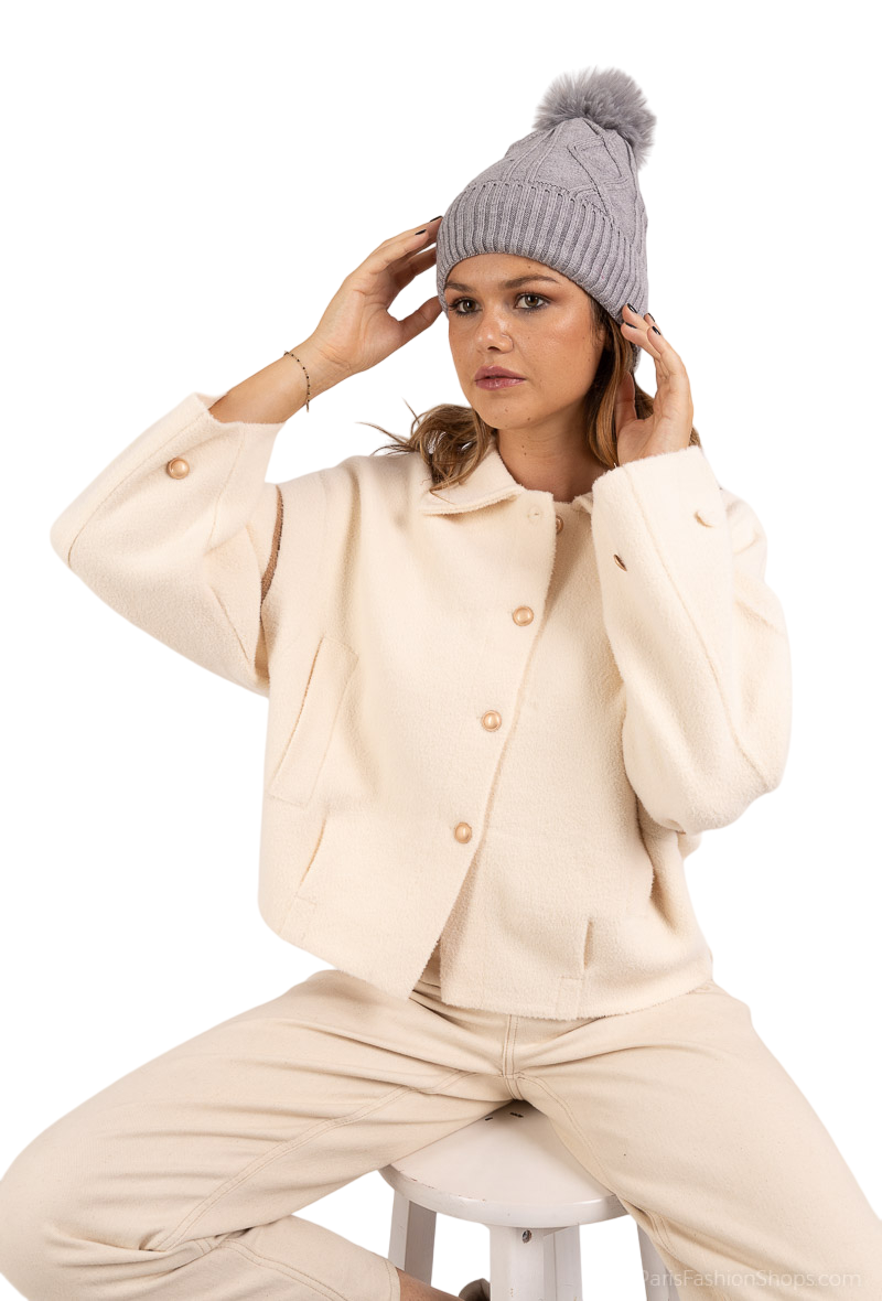 LADIES WOMENS WINTER KNITTED BEANIE SKI HAT THERMAL FAUX FUR BOBBLE POM POM image 2