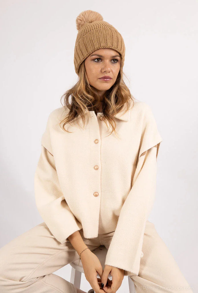 Fauxfur pompon cap Extra Warm - Large Hair Size - Unisex image 4