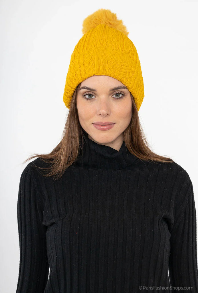Mustard Beanie Winter Hat image 0