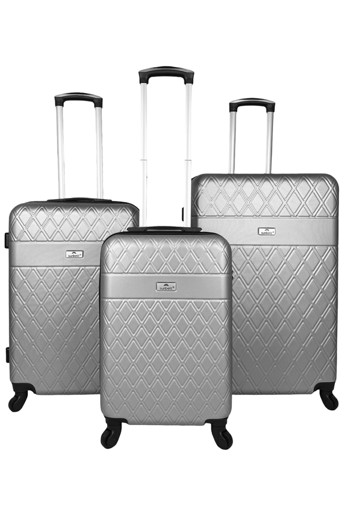Set of 3 reinforced ABS suitcases cabin luggage travel bags lightweight 4 wheels image 6